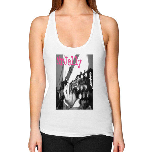 Female Racerback Tank White - Mr Jelly