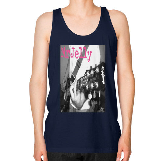 Unisex Fine Jersey Tank Navy - Mr Jelly