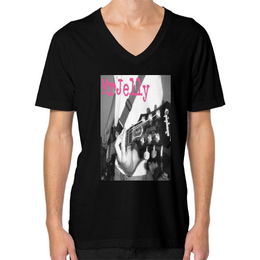 V-Neck (on man) Black - Mr Jelly