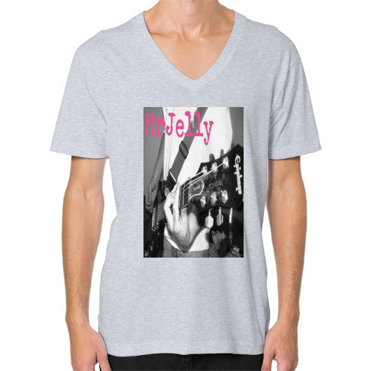V-Neck (on man) Heather grey - Mr Jelly