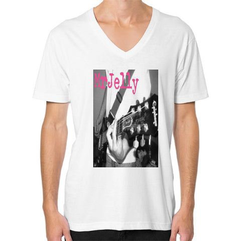 V-Neck (on man) White - Mr Jelly