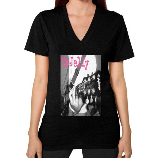 V-Neck (on woman) Black - Mr Jelly