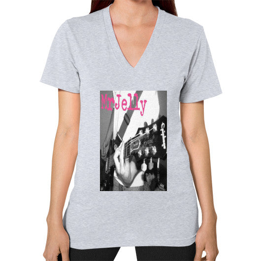 V-Neck (on woman) Heather grey - Mr Jelly