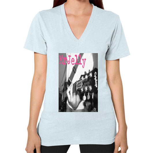V-Neck (on woman) Light blue - Mr Jelly