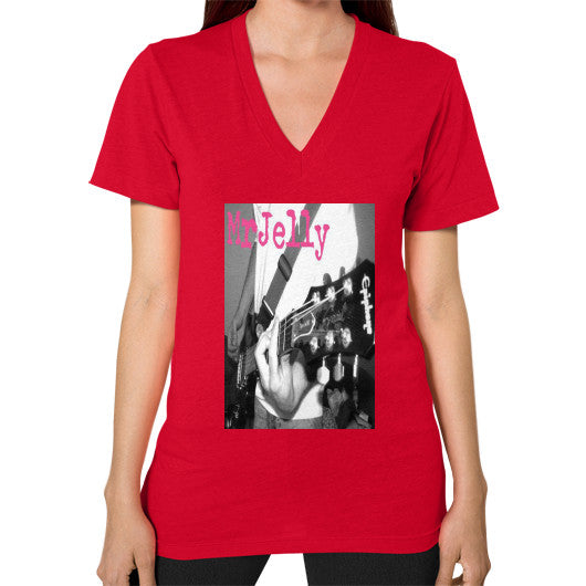 V-Neck (on woman) Red - Mr Jelly