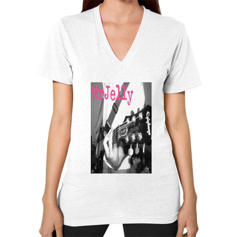 V-Neck (on woman) White - Mr Jelly