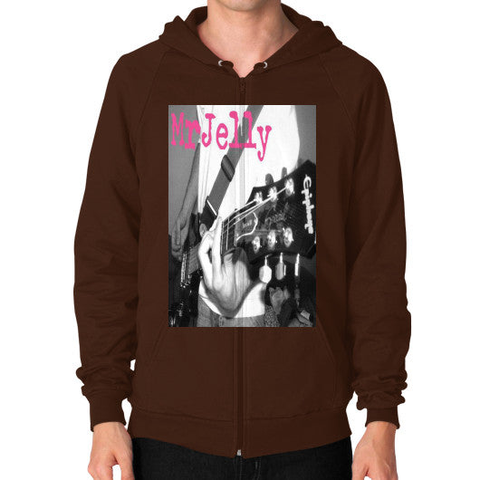 Zip Hoodie (on man) Brown - Mr Jelly