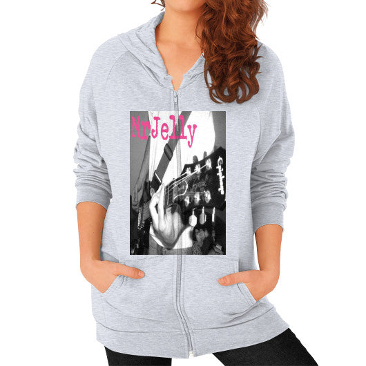 Zip Hoodie (on woman) Heather grey - Mr Jelly