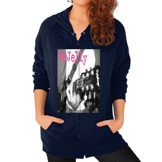 Zip Hoodie (on woman) Navy - Mr Jelly